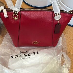 Coach Red Leather Women's Bag